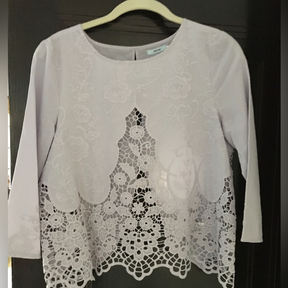 Cotton blouse lilac size small
